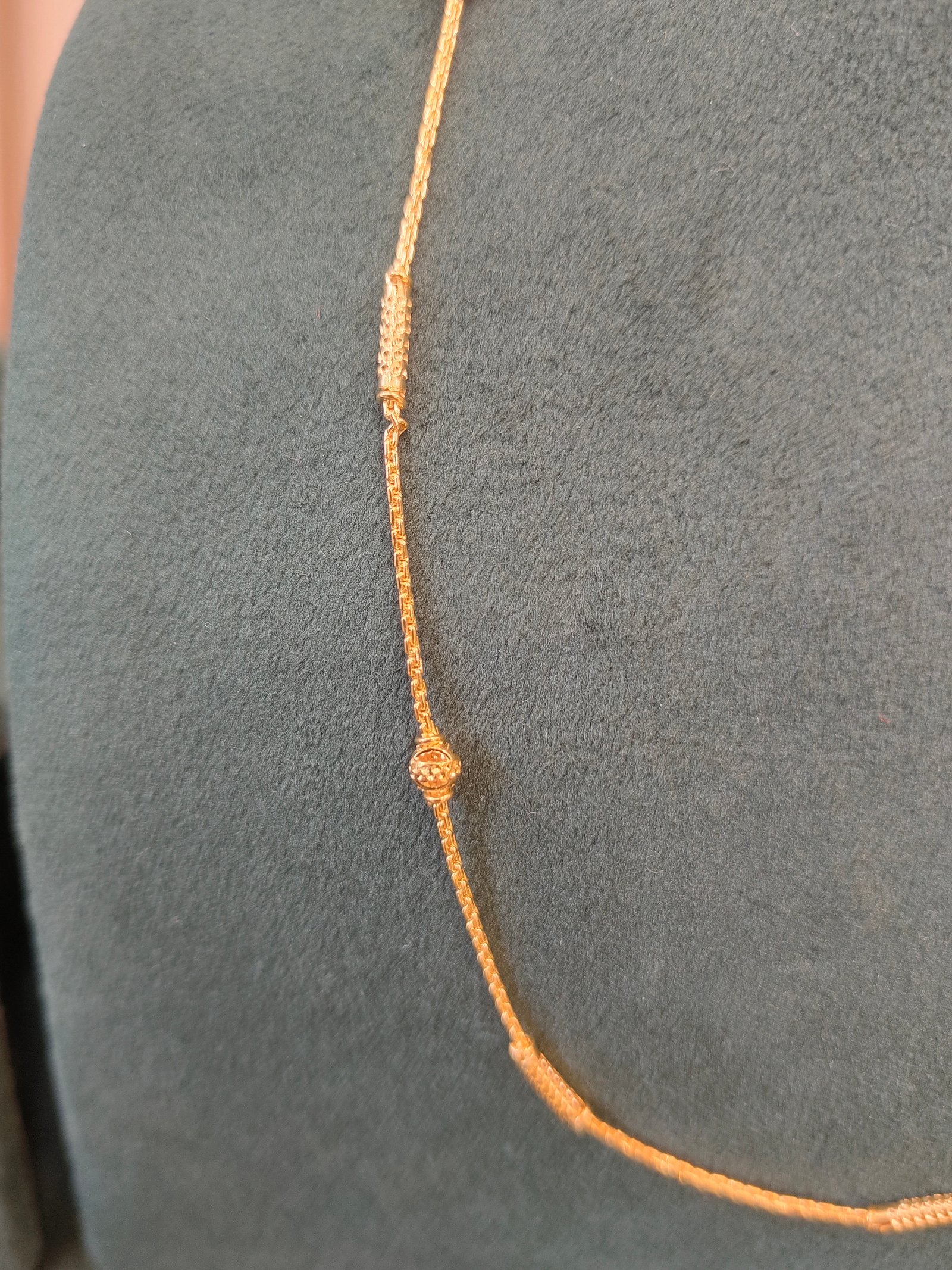 Radiant Bead Gold Chain