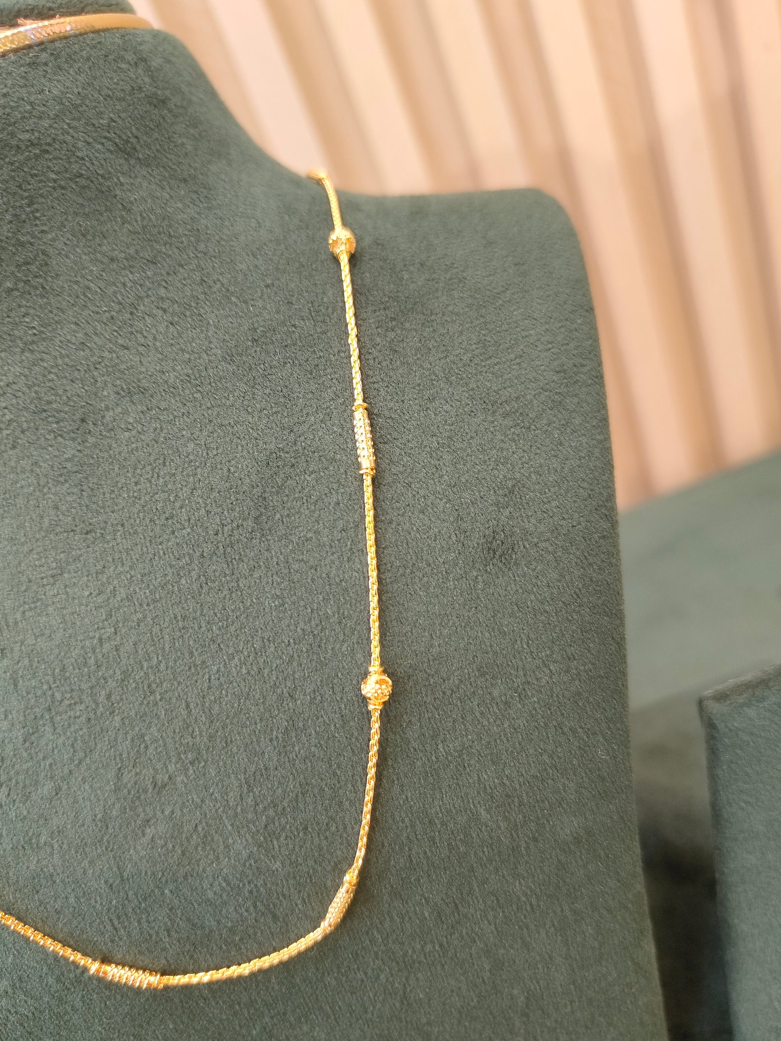Radiant Bead Gold Chain