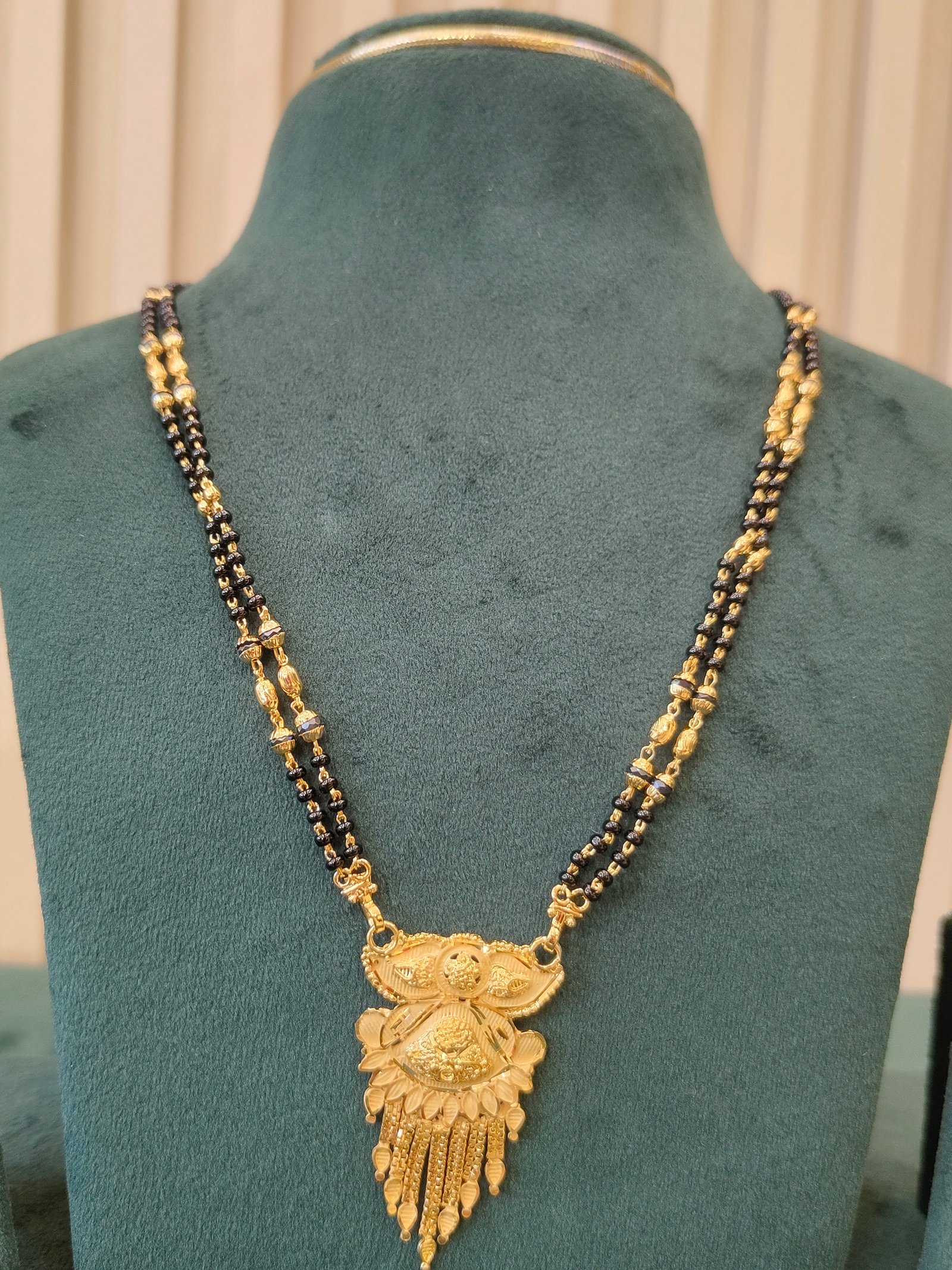Lavish Gold Beaded Mangalsutra