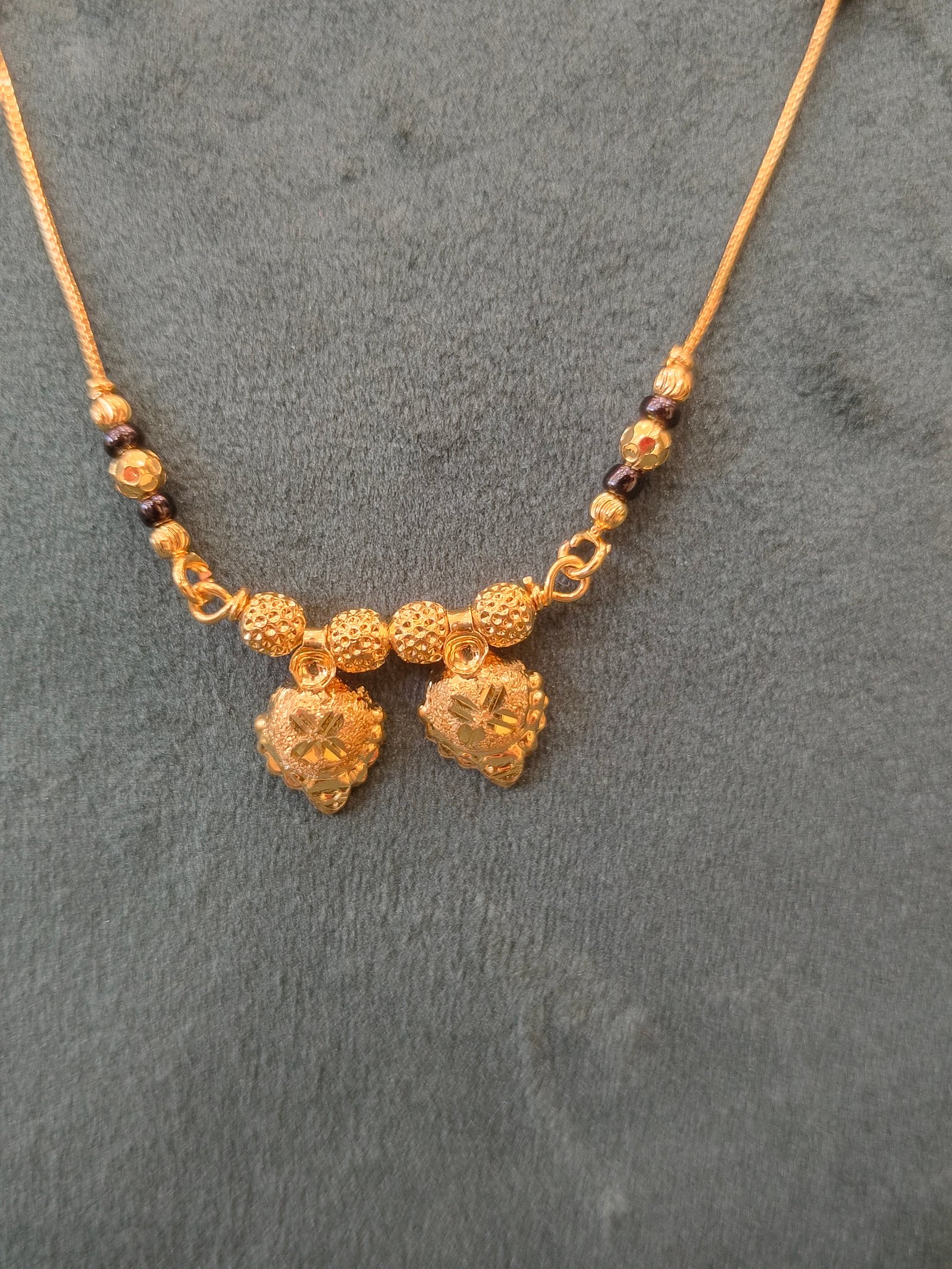 Heart Shaped Gold Mangalsutra