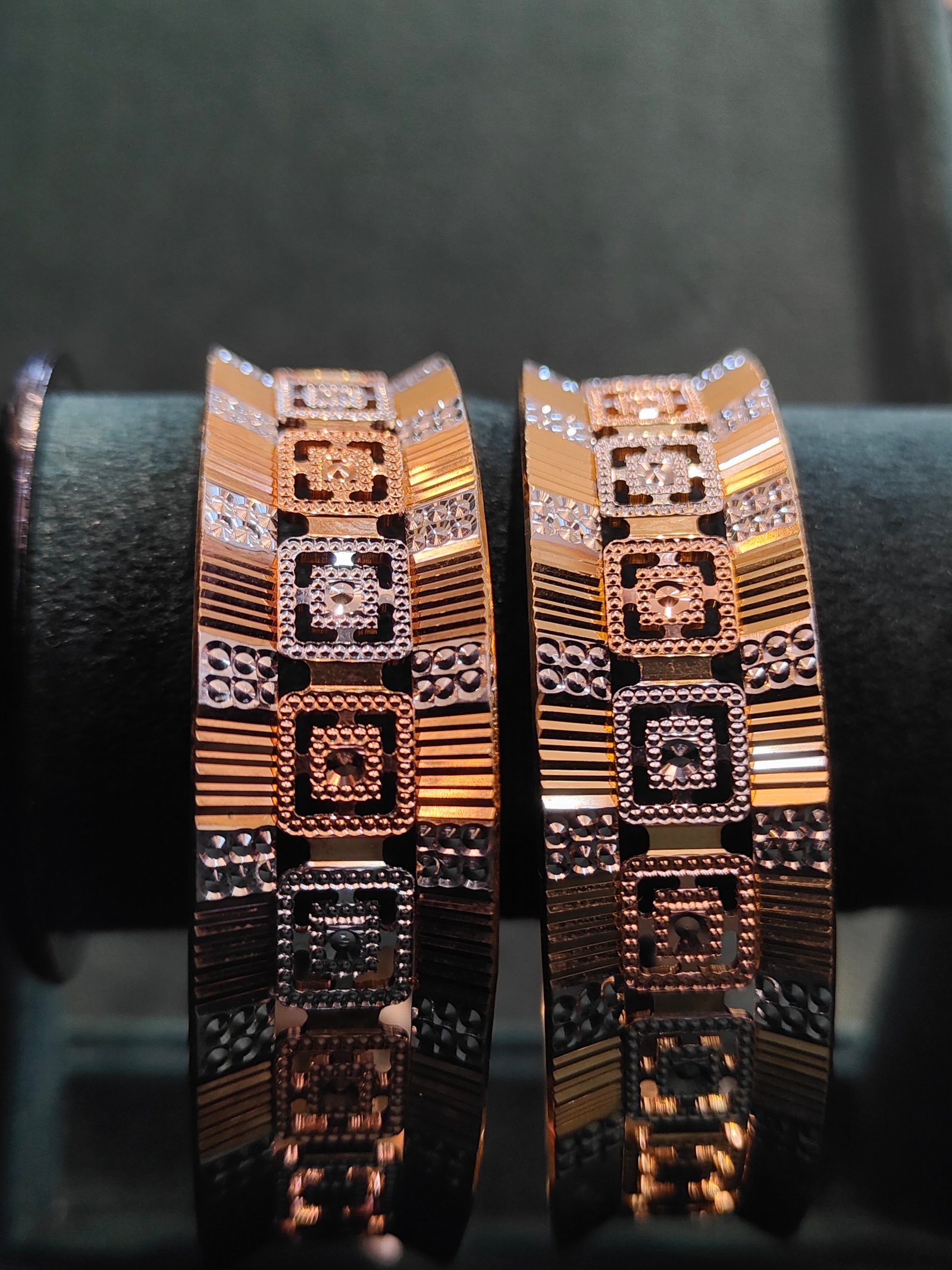 Dazzling Gold Bangles