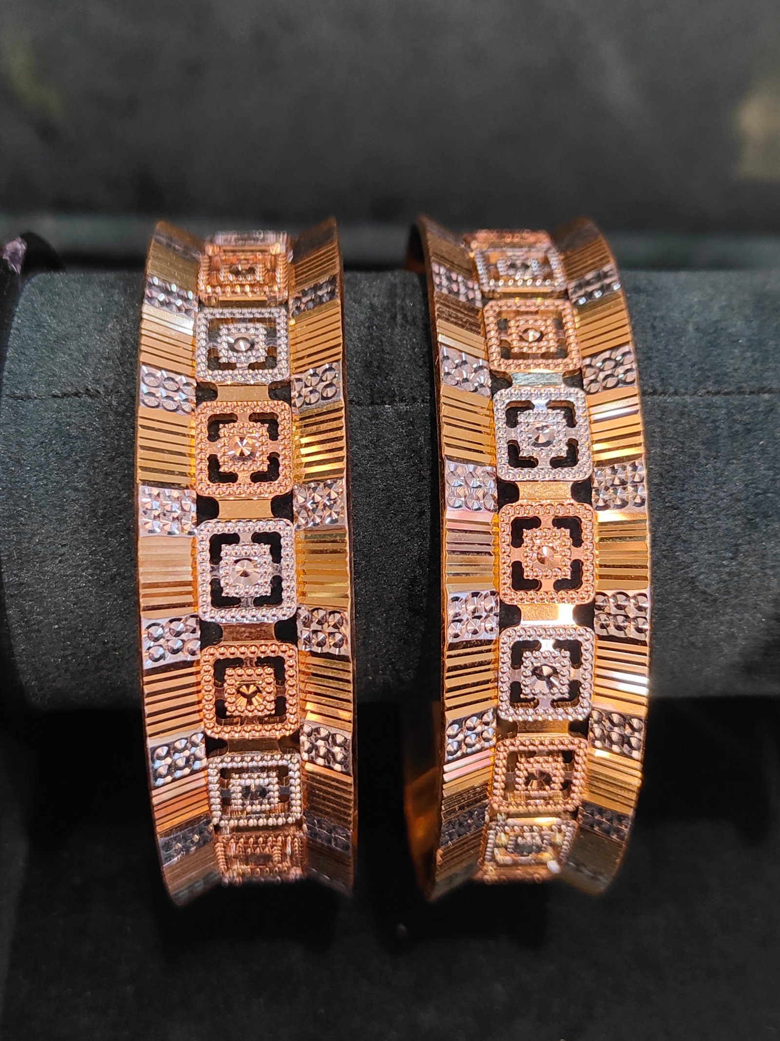 Dazzling Gold Bangles