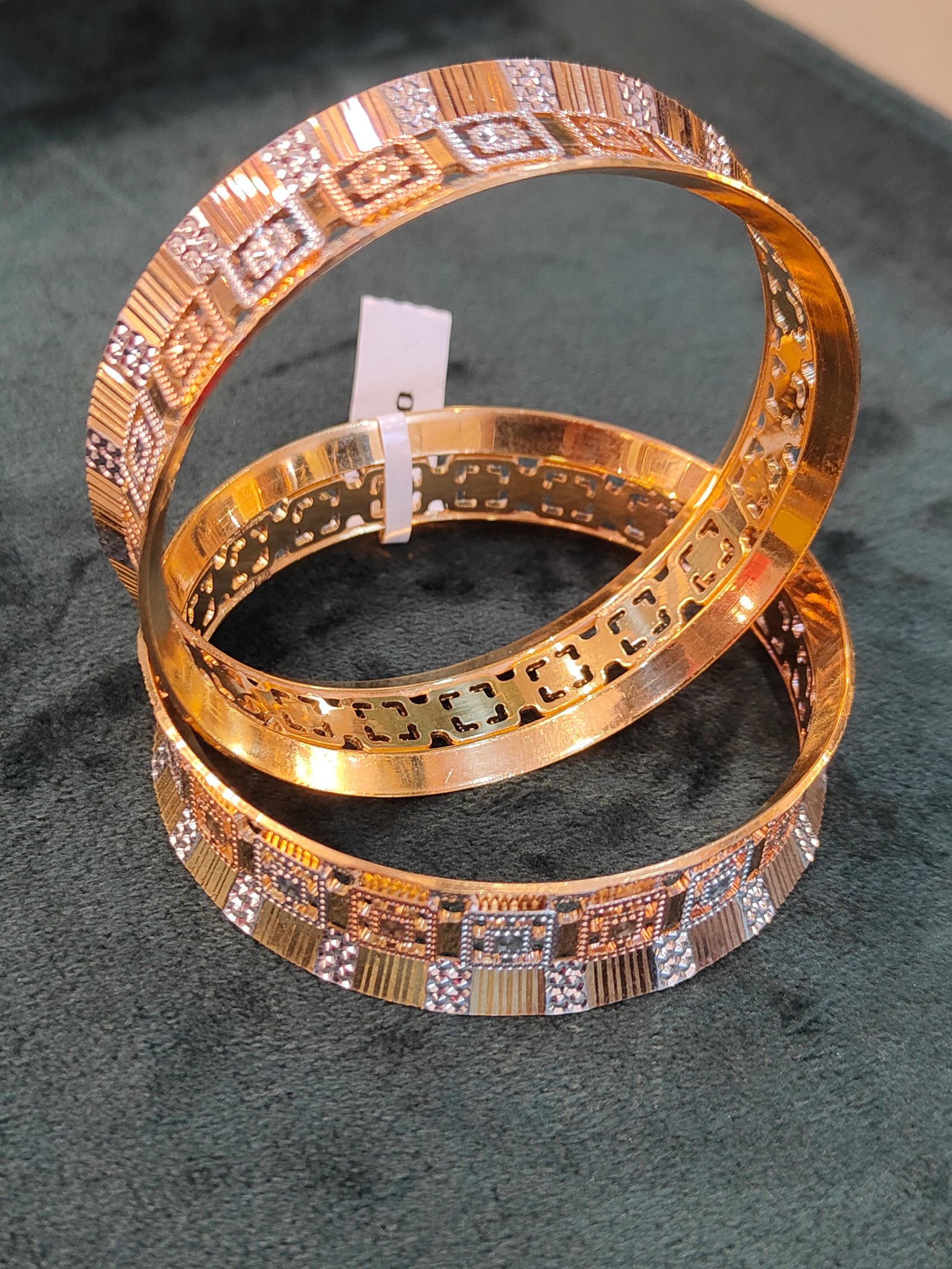 Dazzling Gold Bangles